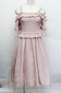 LIZ LISA / シャーリングチュール重ねワンピース  ピンク S-25-12-17-045-LO-OP-AS-ZS