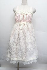 BABY,THE STARS SHINE BRIGHT / Victorian Secret KEY柄ベビードールジャンパースカート  ピンク S-25-12-17-047-BA-OP-AS-ZS