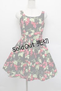 MILK / CHERRY gardenドレス  黒 S-25-12-17-054-ML-OP-AS-ZS