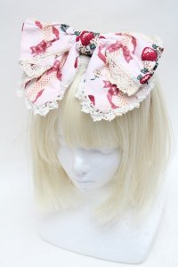 BABY,THE STARS SHINE BRIGHT / Juicy BABY Love Love Berries柄リボンカチューシャ  ピンク S-25-12-17-007-BA-AC-AS-ZS