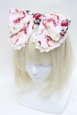 画像1: BABY,THE STARS SHINE BRIGHT / Juicy BABY Love Love Berries柄リボンカチューシャ  ピンク S-25-12-17-007-BA-AC-AS-ZS