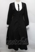 axes femme / ケープ付ロングシスターワンピース  黒 S-25-12-17-059-AX-OP-AS-ZS