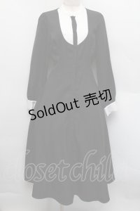 axes femme / ケープ付ロングシスターワンピース  黒 S-25-12-17-059-AX-OP-AS-ZS