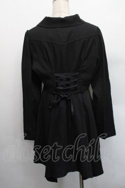 画像2: axes femme POETIQUE / コウモリカラーイレヘムジャケット  黒 S-25-12-17-060-AX-JA-AS-ZS