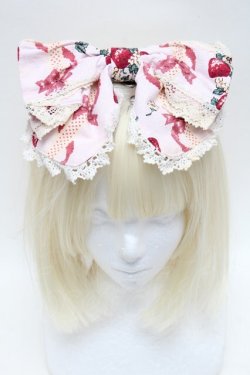 画像2: BABY,THE STARS SHINE BRIGHT / Juicy BABY Love Love Berries柄リボンカチューシャ  ピンク S-25-12-17-007-BA-AC-AS-ZS