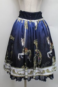 axes femme kawaii / グランドフィナーレミディスカート  紺 S-25-12-17-061-AX-SK-AS-ZS