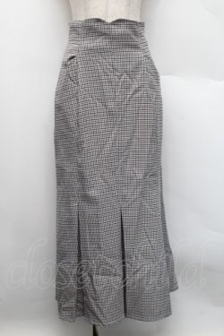 画像1: an another angelus / バックレースアップインバーテッドプリーツスカート  オフｘグリーン S-25-12-17-063-CA-SK-AS-ZS