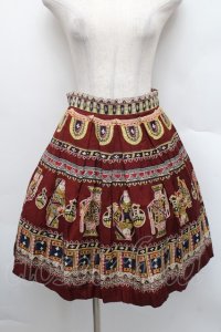 Jane Marple / Royalトランプスカート  ワイン S-25-12-17-064-JM-OP-AS-ZS