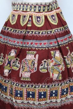 画像3: Jane Marple / Royalトランプスカート  ワイン S-25-12-17-064-JM-OP-AS-ZS