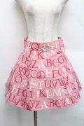 Jane Marple / アルファベットロゴミニスカート  ピンク S-25-12-17-065-JM-SK-AS-ZS