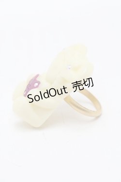 画像3: BABY,THE STARS SHINE BRIGHT / くみゃちゃんのLove Love Chocolateリング  白 S-25-12-17-001-BA-AC-AS-ZS