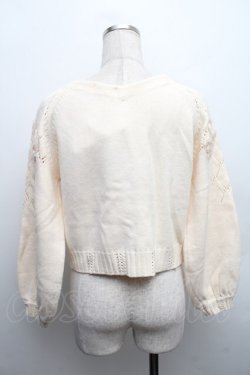 画像2: axes femme POETIQUE / 花モチーフ付きニット  キナリ S-25-12-17-016-AX-TO-HR-ZS