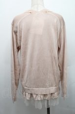画像2: axes femme / 裾チュールニットトップス  ピンク S-25-12-17-019-AX-TO-HR-ZT526 (2)