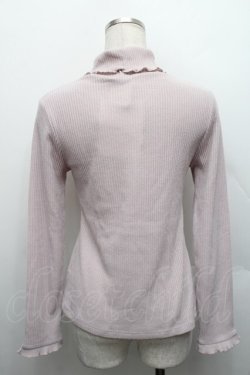 画像2: axes femme / パール付きハイネックニット  ピンク S-25-12-17-020-AX-TO-HR-ZS