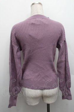 画像2: axes femme / 袖タック使いニットプルオーバー  ラベンダー S-25-12-17-021-AX-TO-AS-ZS