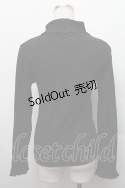 画像2: axes femme / パール付きハイネックニット  黒 S-25-12-17-025-AX-TO-HR-ZS