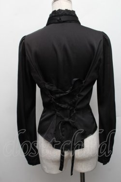 画像2: Sheglit / スタンドカラーリボンジャボブラウス M 黒 S-25-12-17-028-EL-BL-HR-ZS