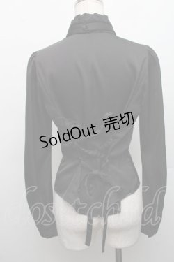 画像2: Sheglit / スタンドカラーリボンジャボブラウス M 黒 S-25-12-17-028-EL-BL-HR-ZS