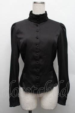 画像4: Sheglit / スタンドカラーリボンジャボブラウス M 黒 S-25-12-17-028-EL-BL-HR-ZS