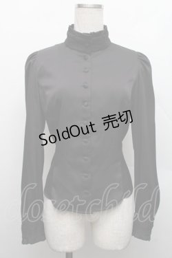 画像4: Sheglit / スタンドカラーリボンジャボブラウス M 黒 S-25-12-17-028-EL-BL-HR-ZS