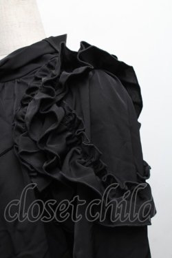 画像3: axes femme / リボン付フリルデザインブラウス  黒 S-25-12-17-029-AX-BL-AS-ZS