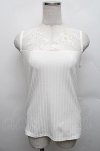 axes femme / 繊細レースタンク  アイボリー S-25-12-18-004-AX-TO-HR-ZS