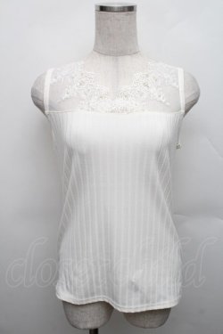 画像1: axes femme / 繊細レースタンク  アイボリー S-25-12-18-004-AX-TO-HR-ZS