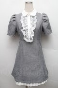 An MILLE / 裾プリーツミニワンピース  グレー S-25-12-18-035-EL-OP-HR-ZS