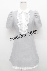 An MILLE / 裾プリーツミニワンピース  グレー S-25-12-18-035-EL-OP-HR-ZS