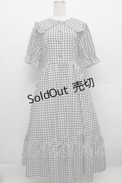 画像1: m petit by misako / TT*Mギンガムチェック半袖ワンピース M 黒×白 S-25-12-18-037-LO-OP-HR-ZS