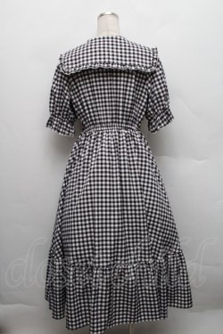 画像2: m petit by misako / TT*Mギンガムチェック半袖ワンピース M 黒×白 S-25-12-18-037-LO-OP-HR-ZS