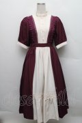 axes femme kawaii / エレガントドールワンピース M ワイン S-25-12-18-039-AX-OP-AS-ZS
