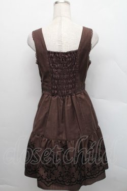 画像2: axes femme / 先染めパネルフロッキーワンピース  ブラウン S-25-12-18-041-AX-OP-TK-ZS