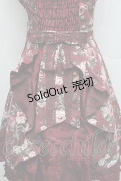 画像4: axes femme / 総バラ柄Backリボンワンピース  ワイン S-25-12-18-042-AX-OP-HR-ZS