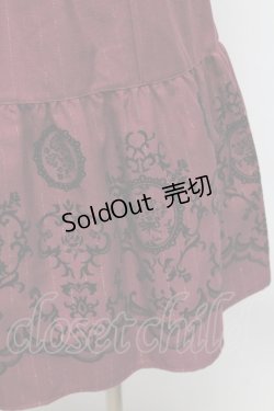 画像3: axes femme / 先染めパネルフロッキーワンピース  ワイン S-25-12-18-043-AX-OP-TK-ZS