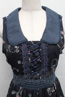 画像3: axes femme / 鍵柄ワンピース  紺 S-25-12-18-046-AX-OP-HR-ZS