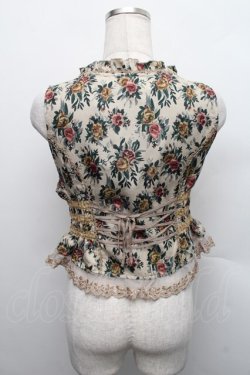 画像2: axes femme / ゴブラン柄ベスト  ベージュ S-25-12-18-049-AX-TO-HR-ZS