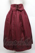 axes femme / 裾フロッキーローズストライプスカート  ワイン S-25-12-18-053-AX-SK-HR-ZS