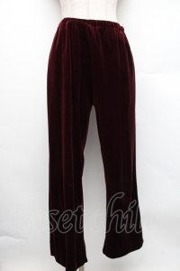 Jane Marple Dans Le Salon / ストレッチベロアパンツ  ワイン S-25-12-18-056-JM-PA-AS-ZS