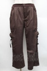 axes femme / ポケット編み上げパンツ  ブラウン S-25-12-18-057-AX-PA-HR-ZS