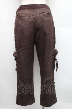 画像2: axes femme / ポケット編み上げパンツ  ブラウン S-25-12-18-057-AX-PA-HR-ZS