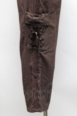 画像3: axes femme / ポケット編み上げパンツ  ブラウン S-25-12-18-057-AX-PA-HR-ZS