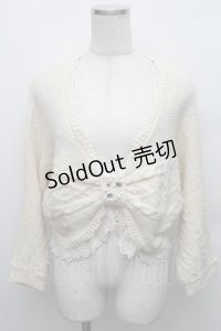 axes femme / ビジュー使いニットボレロ  キナリ S-25-12-18-007-AX-TO-HR-ZS