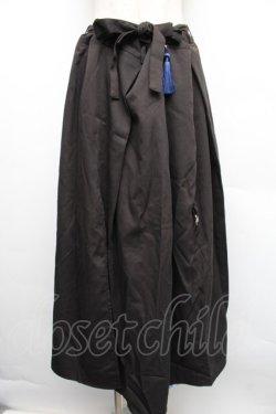 画像1: IRO+IRO / 蝶舞う月下の彼岸花 袴風パンツ  黒 S-25-12-18-060-LO-PA-AS-ZS