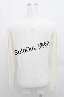 画像2: axes femme / バタフライ刺繍カーディガン  キナリ S-25-12-18-001-AX-TO-HR-ZS