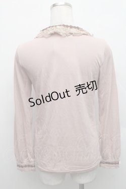 画像2: axes femme / レースBIGリボンカットソー  アワピンク S-25-12-18-010-AX-TO-HR-ZS