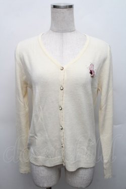 画像1: axes femme / バタフライ刺繍カーディガン  キナリ S-25-12-18-002-AX-TO-HR-ZS