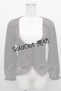 axes femme / 編み上げデザインプルオーバー  チャ S-25-12-18-018-AX-TO-HR-ZS