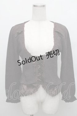 画像1: axes femme / 編み上げデザインプルオーバー  チャ S-25-12-18-018-AX-TO-HR-ZS