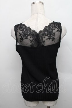 画像2: axes femme / 繊細レースタンク  黒 S-25-12-18-019-AX-TO-HR-ZS